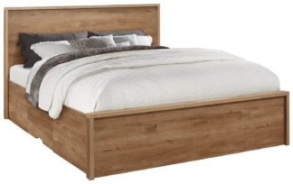 An Image of Birlea Stockwell Small Double Bed Frame - Rustic Oak Effect