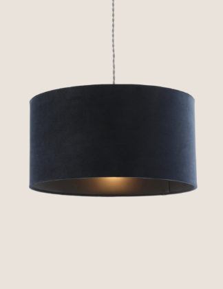 An Image of M&S Velvet Oversized Ceiling Lamp Shade