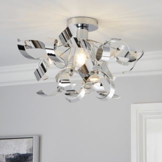 An Image of Iris Semi Flush Ceiling Fitting Chrome