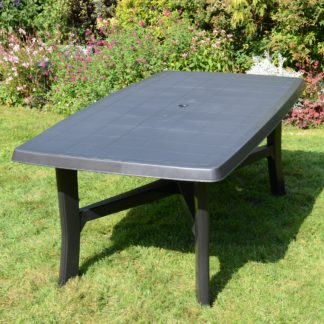 An Image of Trapani 6 Seater Table Antracite Anthracite