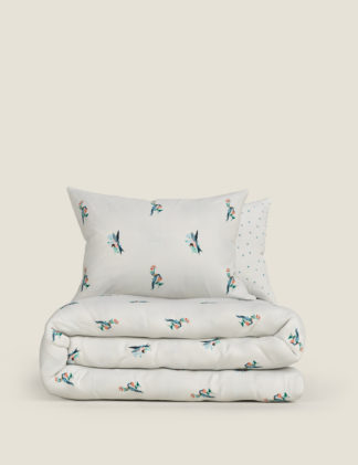 An Image of M&S Cotton Blend Bird Bedding Set