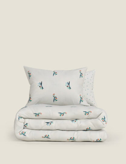 An Image of M&S Cotton Blend Bird Bedding Set