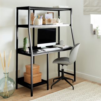 An Image of Marina Black Ladder Desk Black