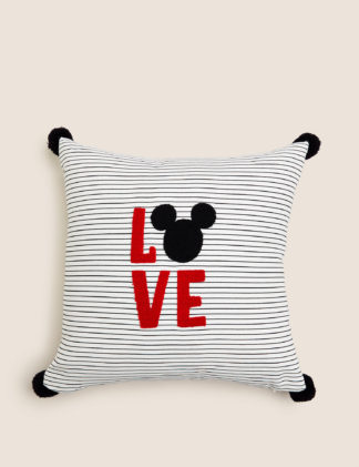 An Image of M&S Mickey Mouse™ Embroidered Cushion