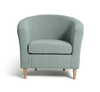 An Image of Habitat Fabric Tub Chair - Duck Egg