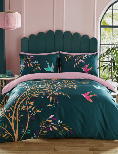 An Image of M&S Sara Miller Dancing Swallows Bedding Set