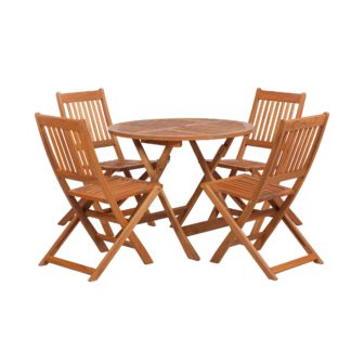 An Image of Manhattan 4 Seater Dining Set Natural