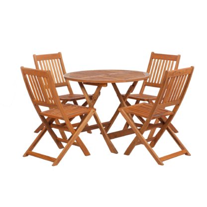 An Image of Manhattan 4 Seater Dining Set Natural