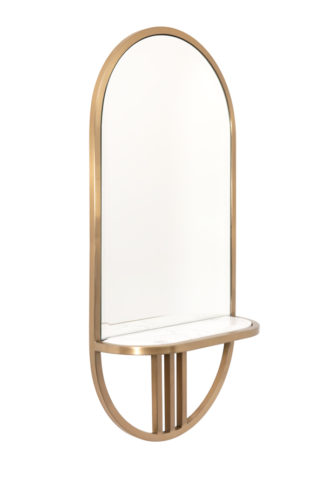 An Image of Aria Mirrored Wall Shelf