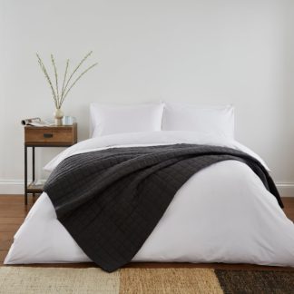 An Image of Elements Cotton Jersey Grey Throw Grey
