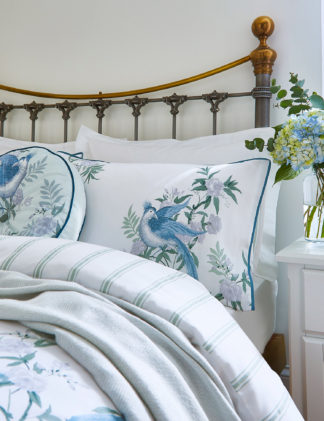 An Image of Laura Ashley 2 Pack Pure Cotton Osterley Pillowcases