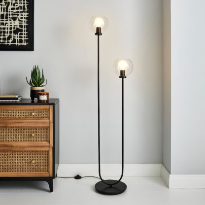 An Image of Apartment 2 Light Floor Lamp Black