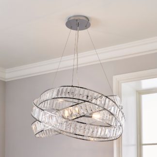An Image of Lilia 3 Light Ceiling Fitting Chrome