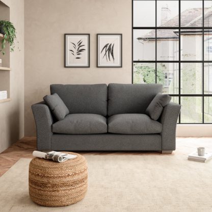 An Image of Blakeney Cosy Marl 2 Seater Sofa Cosy Marl Soft Granite