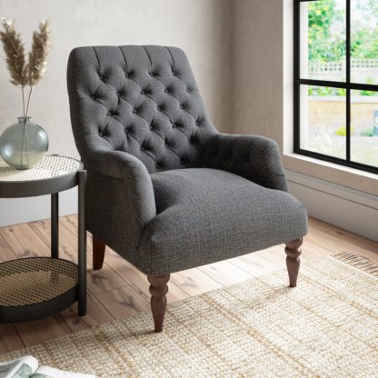 An Image of Bibury Slub Cotton Blend Armchair Slub Cotton Black