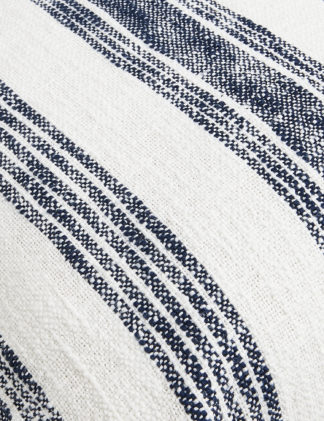 An Image of M&S Pure Cotton Stripe Print Cushion