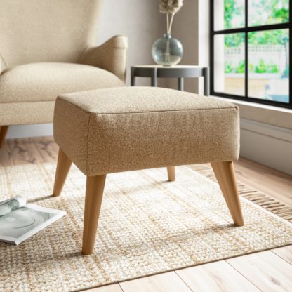 An Image of Marlow Cosy Marl Footstool Cosy Marl Soft Granite