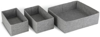 An Image of Habitat 3 Piece Set of Drawers Storage - Grey