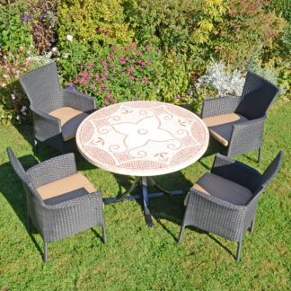 An Image of Provence Dining Table with 4 Stockholm Black Chairs Set Natural
