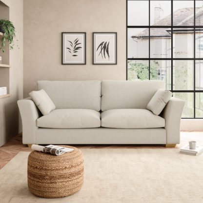 An Image of Blakeney Cosy Marl 4 Seater Sofa Cosy Marl Soft Granite