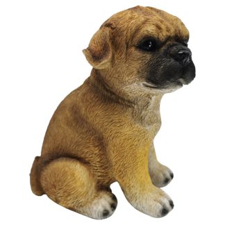 An Image of Lifelike Bulldog Puppy Garden Ornament