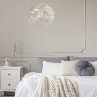 An Image of Hattie Feather Non-elec Light Shade - White
