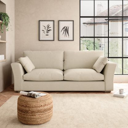 An Image of Blakeney Textured Weave 4 Seater Sofa Textured Weave Graphite