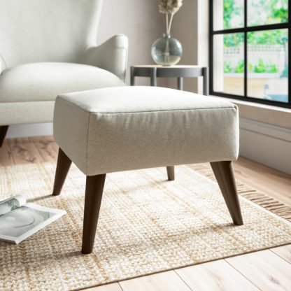 An Image of Marlow Cosy Marl Footstool Cosy Marl Soft Granite