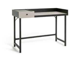 An Image of Habitat Margot 1 Drawer Desk - Black & Grey