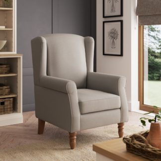 An Image of Oswald Grey Herringbone Armchair Grey