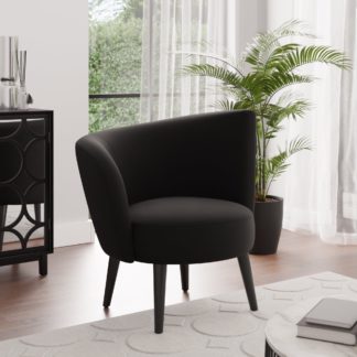 An Image of Ophelia Velour Chair Black