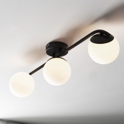 An Image of Elements Tela 3 Light Bathroom Spotlight Matt Black