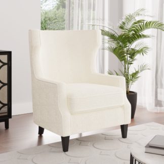An Image of Alexi Ivory Boucle Chair Ivory