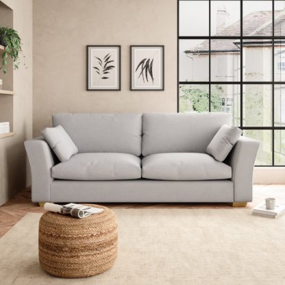 An Image of Blakeney Textured Weave 4 Seater Sofa Textured Weave Graphite