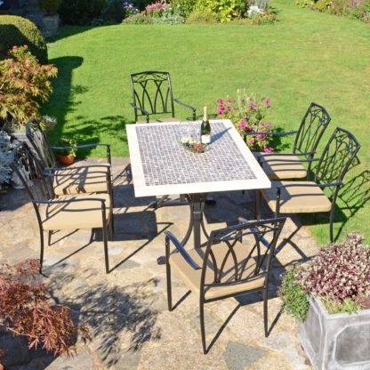 An Image of Wilmington Dining Table with 6 Ascot Chairs Set Natural