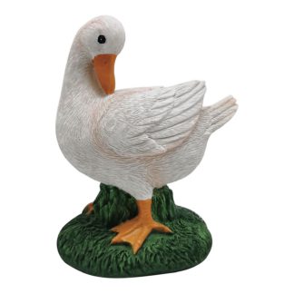 An Image of Lifelike White Duck Garden Ornament
