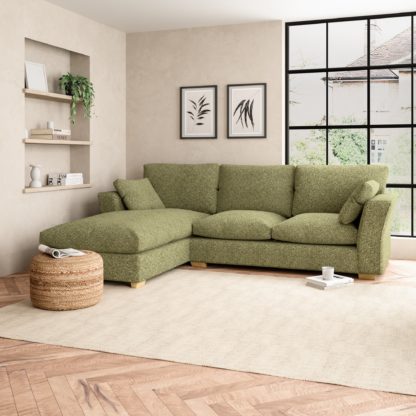 An Image of Blakeney Cosy Marl Corner Chaise Sofa Cosy Marl Soft Granite