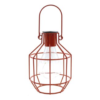 An Image of House Beautiful Firefly Solar Powered Caged Lantern
