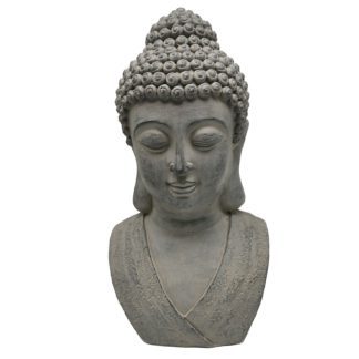 An Image of Buddha Head Garden Ornament