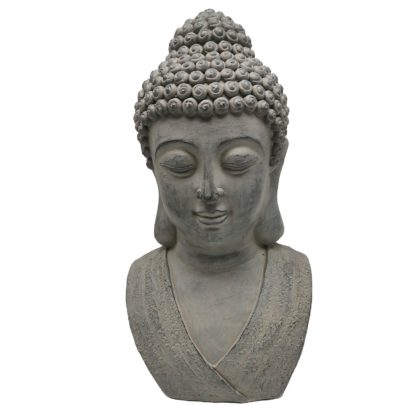 An Image of Buddha Head Garden Ornament