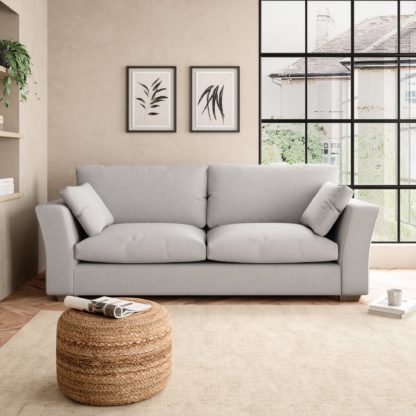 An Image of Blakeney Textured Weave 4 Seater Sofa Textured Weave Graphite