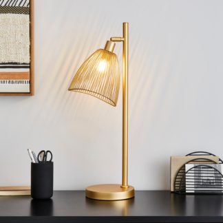 An Image of Elements Jaula Desk Lamp Gold