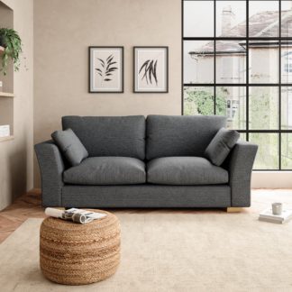 An Image of Blakeney Textured Weave 3 Seater Sofa Textured Weave Graphite