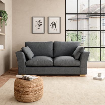 An Image of Blakeney Textured Weave 2 Seater Sofa Textured Weave Graphite