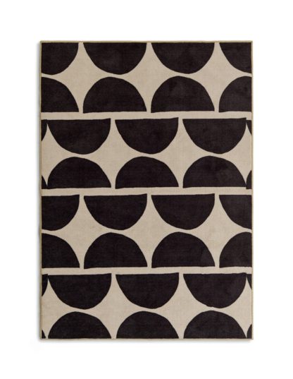 An Image of Habitat Mid Century Mini Geo Rug - 120x170cm - Grey & White