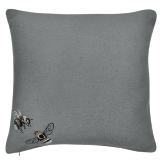 An Image of Embroidered Bee Cushion - 43x43cm