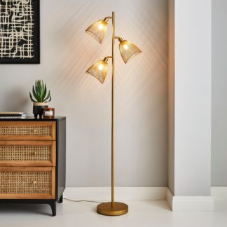 An Image of Elements Jaula Gold Floor Lamp Gold