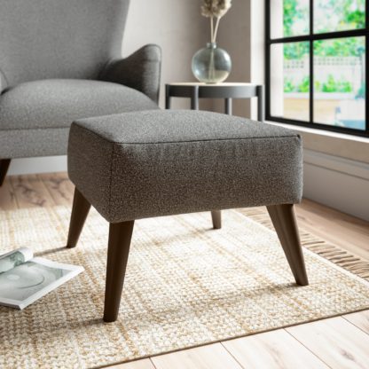 An Image of Marlow Cosy Marl Footstool Cosy Marl Soft Granite