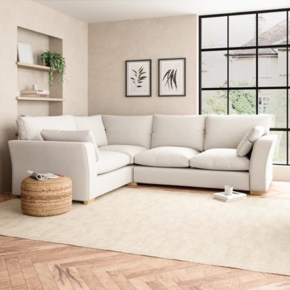 An Image of Blakeney Textured Weave Corner Sofa Textured Weave Graphite