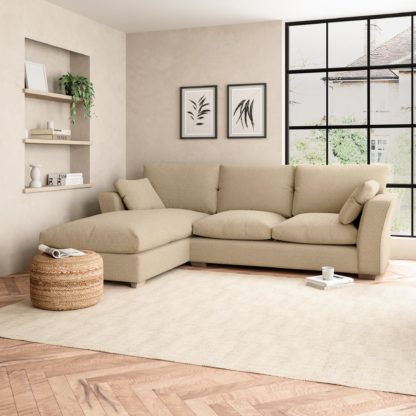 An Image of Blakeney Cosy Marl Corner Chaise Sofa Cosy Marl Soft Granite